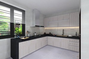 Кухня Джаннет с рамочным фасадом из алюминия 